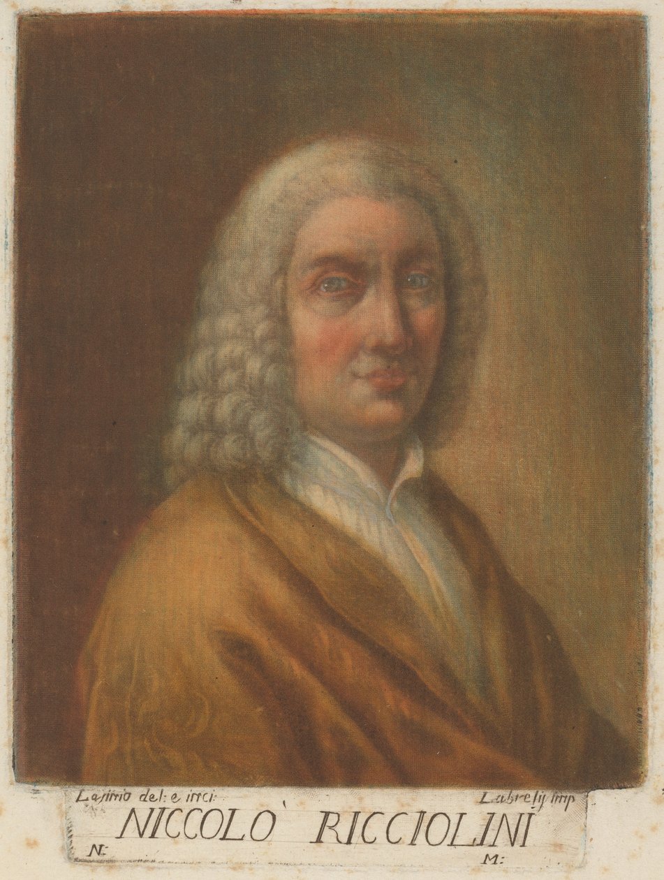 Niccolo Ricciolini 作者 Carlo Lasinio，在 Nicolò Ricciolini 之后