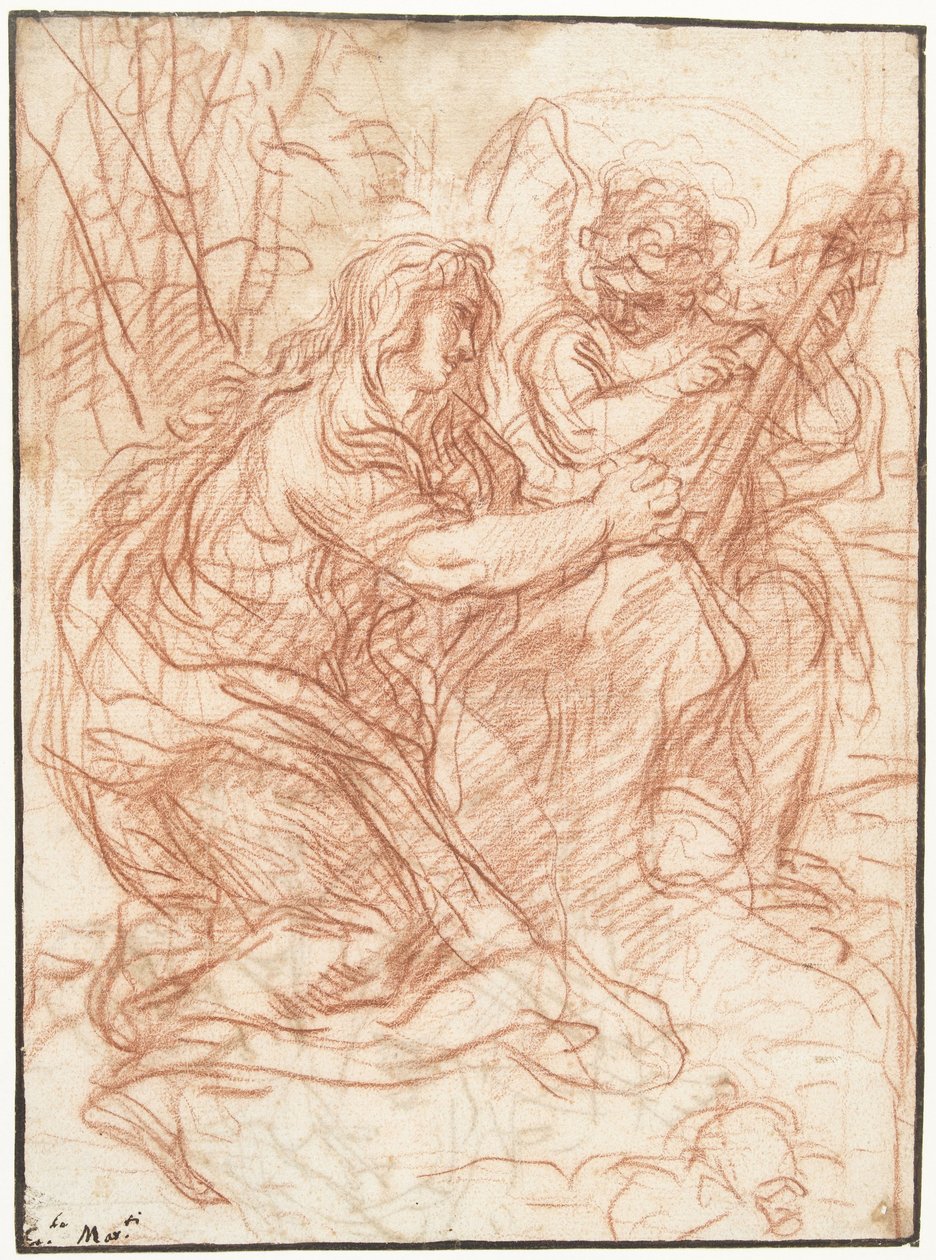 抹大拉的马利亚崇拜十字架 作者 卡洛·马拉塔（Carlo Maratta）