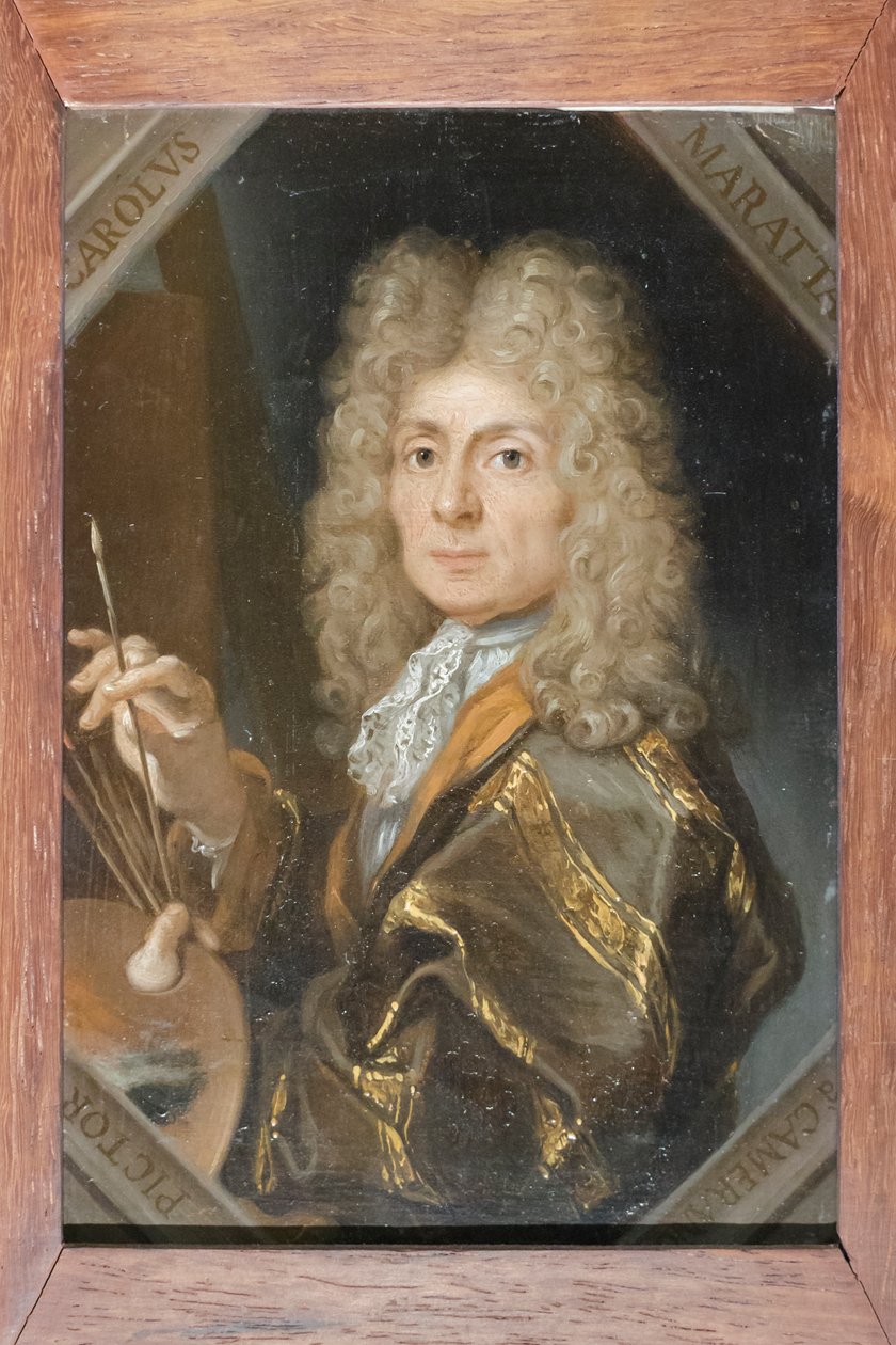自画像，卡罗-马拉塔（铜板油画） 作者 卡洛·马拉塔（Carlo Maratta）