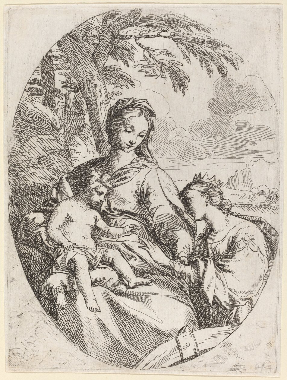 圣凯瑟琳的神秘婚姻 作者 卡洛·马拉塔（Carlo Maratta）