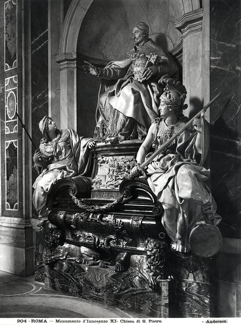 Monument to Pope Innocent XI, c.1697 (marble) 作者 卡罗·马拉塔或马拉蒂