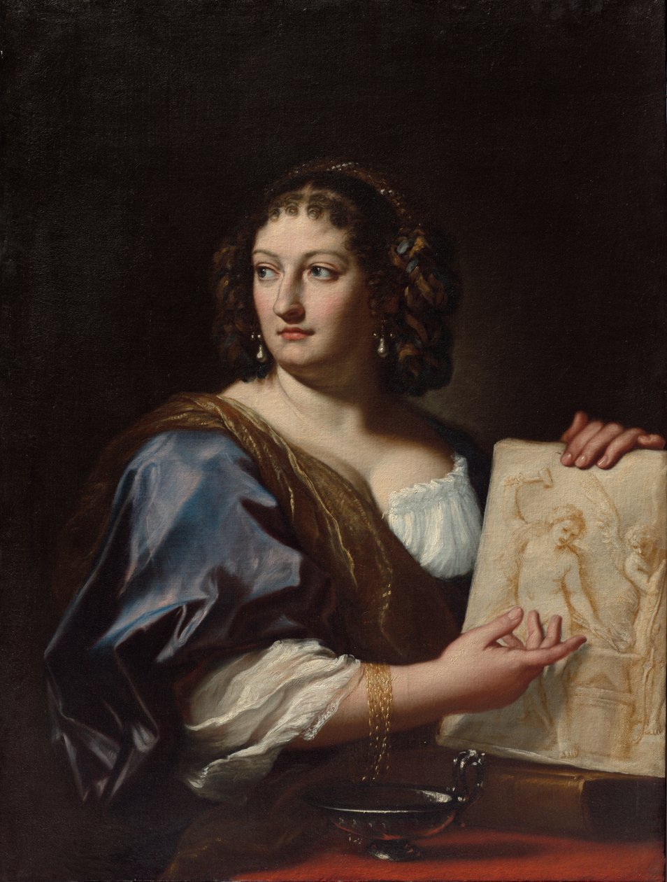 Francesca Gommi Maratti的肖像，c。 1701。 作者 卡罗·马拉塔或马拉蒂