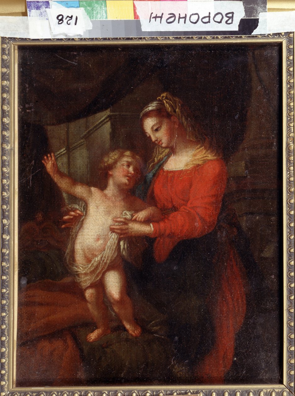 圣母和圣婴圣母和圣婴卡洛-马拉塔（1625-1713 年）的绘画作品。巴洛克风格的意大利艺术。布面油画。俄罗斯沃罗涅日伊万-克拉姆斯科伊（或克拉姆斯科伊）美术博物馆。 作者 卡罗·马拉塔或马拉蒂
