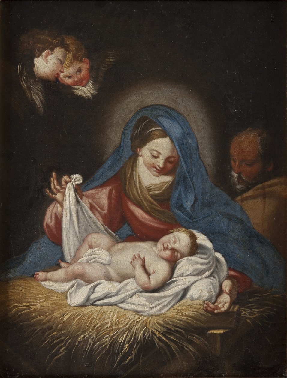 La Nativite - Maratta (Maratti), Carlo (1625-1713) 的耶稣诞生。 布面油画。 尺寸：28x21 厘米。 斯德哥尔摩国家博物馆 作者 卡洛·马拉蒂（Carlo Maratti）