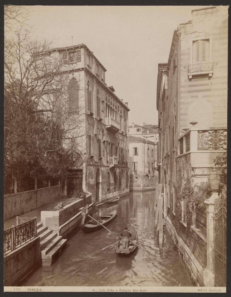 Rio delle Erbe 和 Van-Axel 宫 作者 卡洛·纳亚（Carlo Naya）