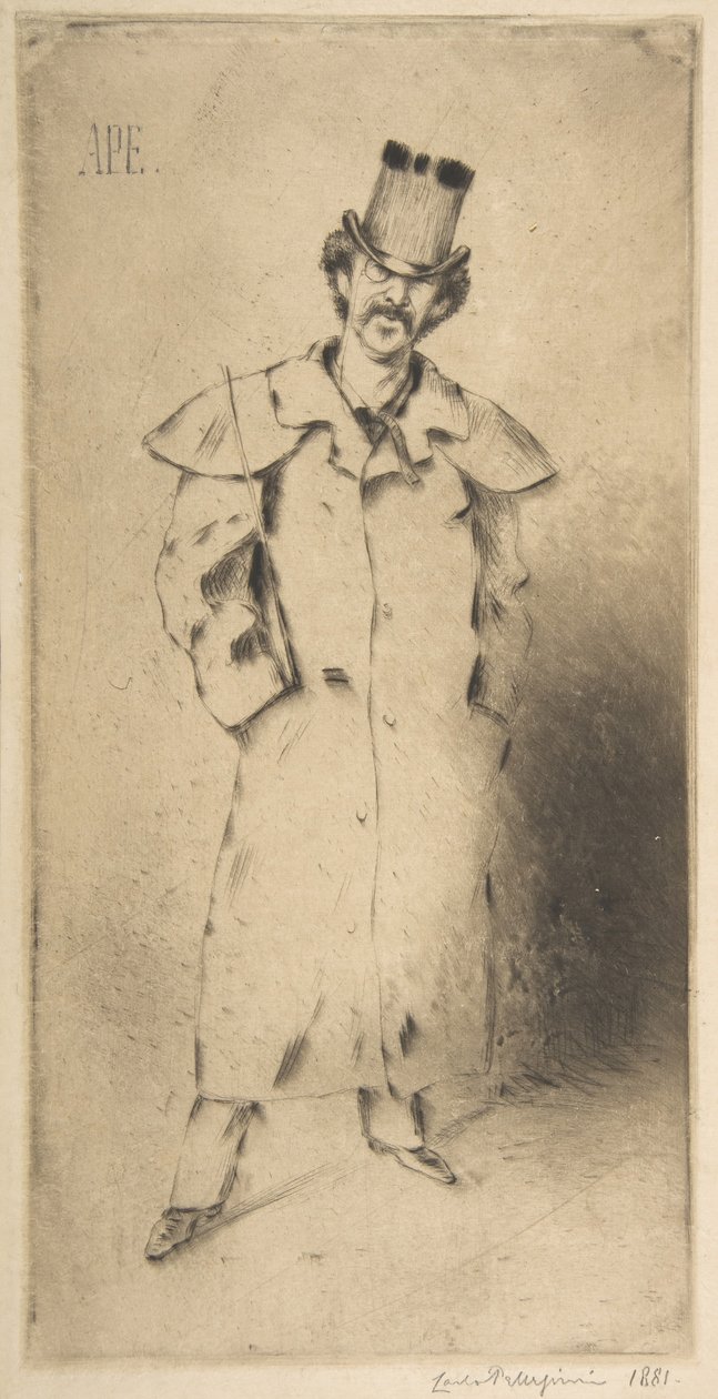 惠斯勒肖像，1881年。 作者 卡罗佩莱格里尼