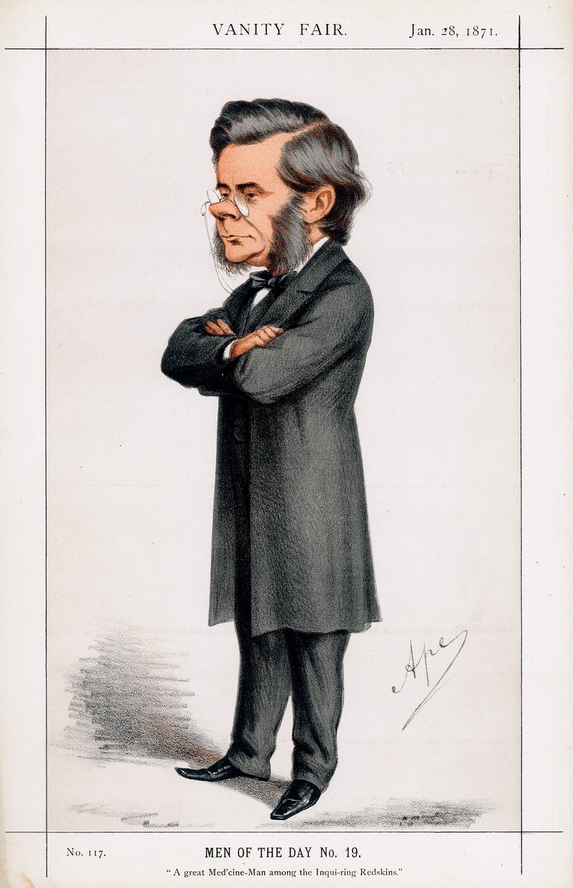 托马斯·亨利·赫x黎（Thomas Henry Huxley），英国生物学家，1871年 作者 卡罗佩莱格里尼