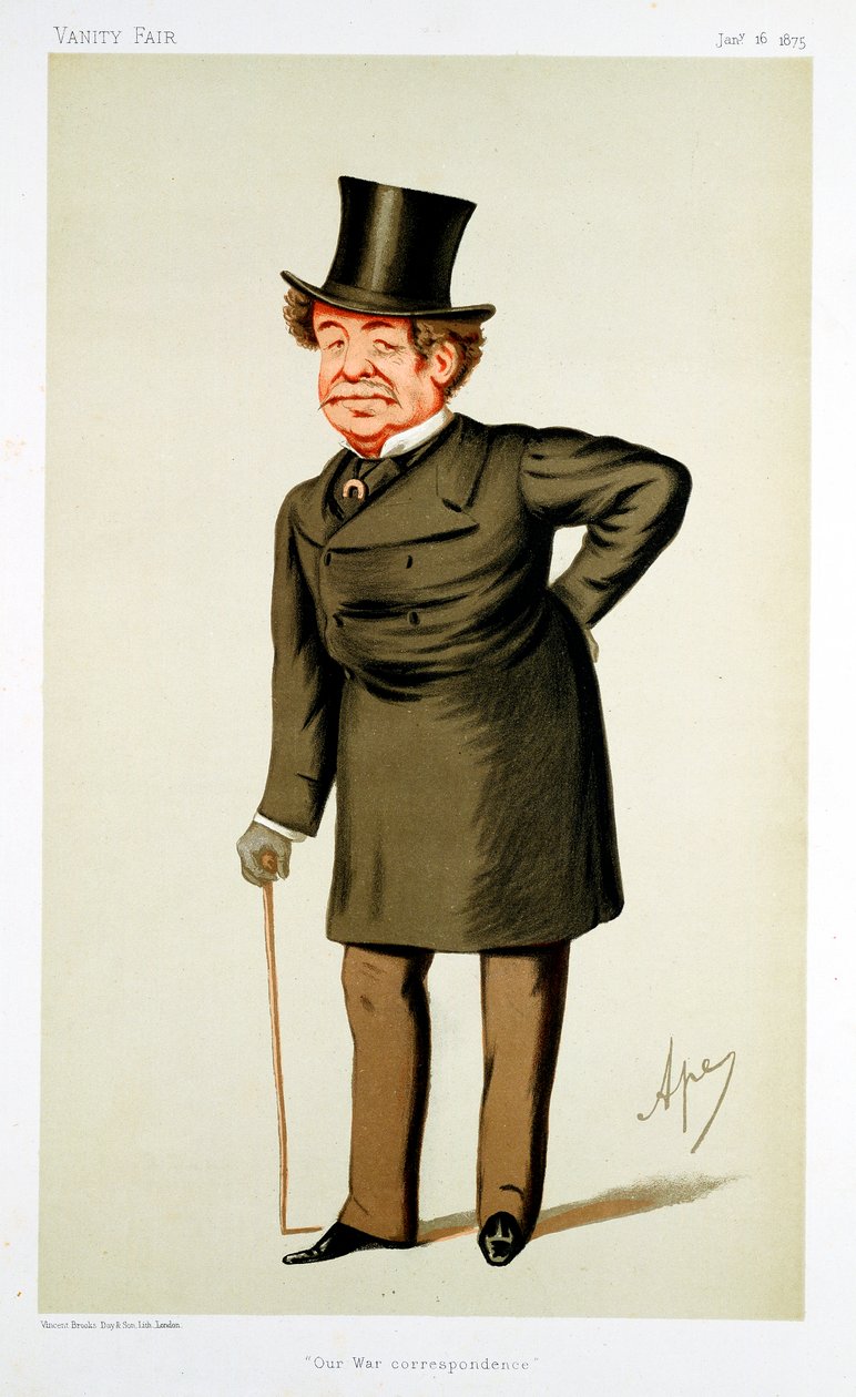 威廉·霍华德·罗素（William Howard Russell），爱尔兰裔英国记者，1875年 作者 卡罗佩莱格里尼