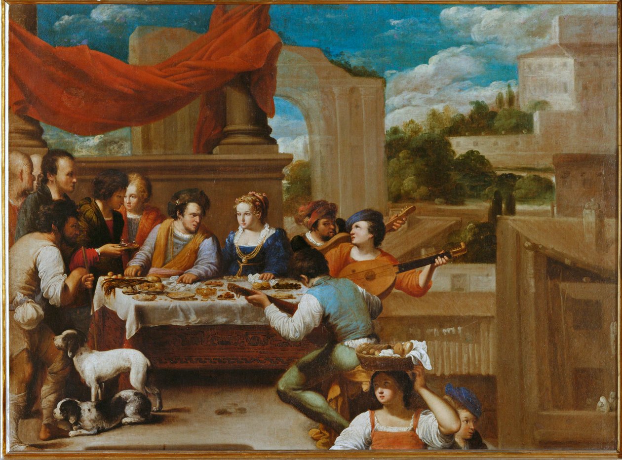 圣拉撒路和富人（布面油画） 作者 卡罗萨拉切尼