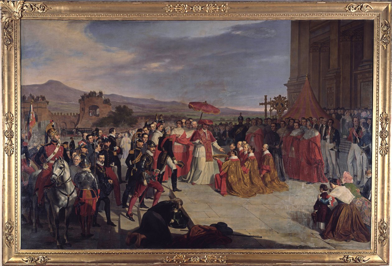 The reconsecration of the Lateran Basilica in Rome by Pope Pius IX, by De Paris, Carlo (1800-1861). Oil on canvas   1401841   zh       chinese Successfully Translated  Original: Reina Xochitl (gouache on newsprint) Translat: Reina Xochitl (gouache on newsp 作者 卡洛·德·巴黎