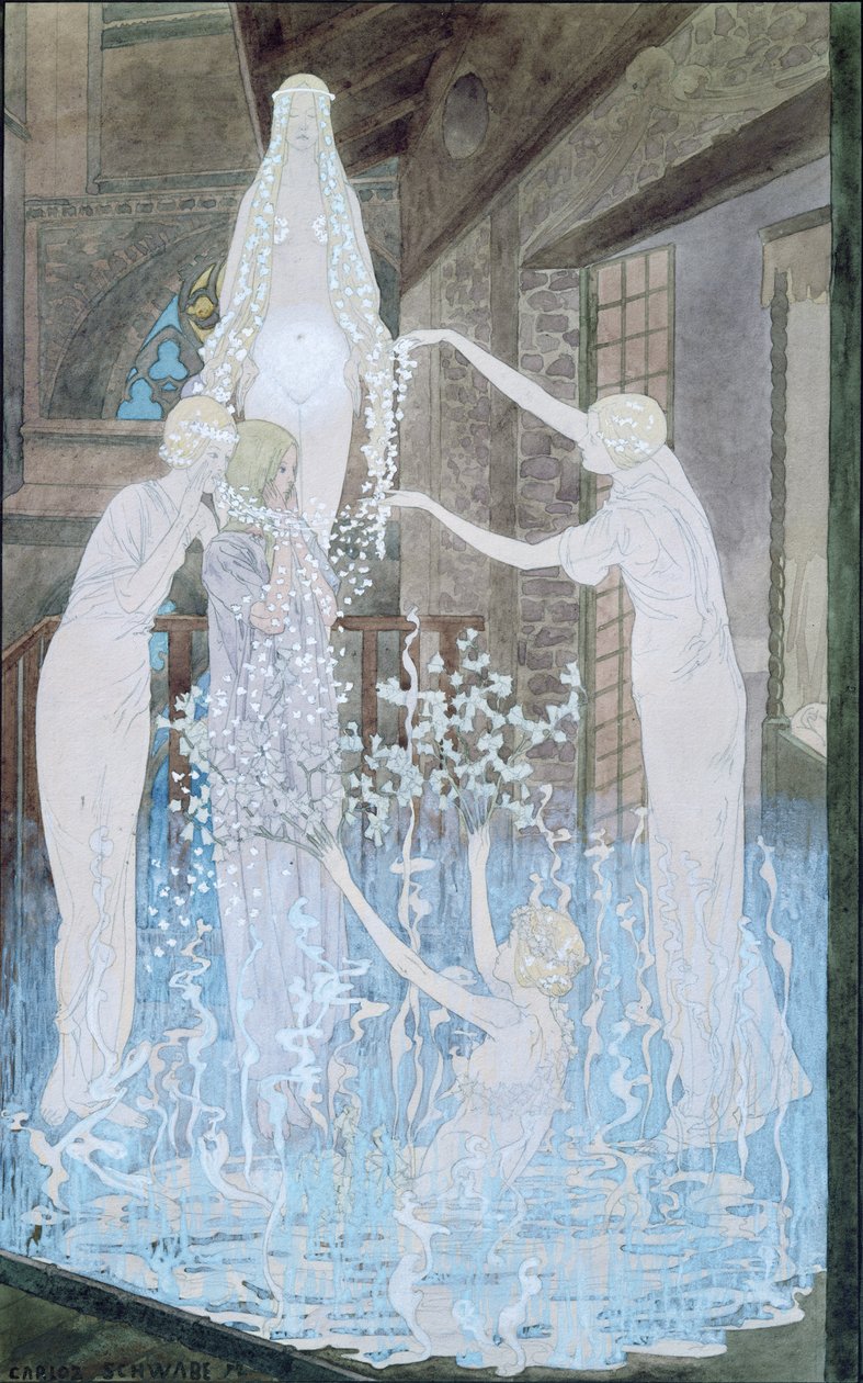 Emile Zola（1840-1902）c.1888的“Le Reve”插图 作者 卡洛斯施瓦贝