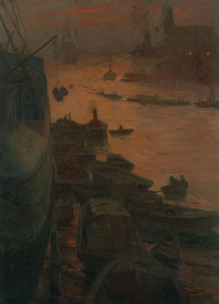 汉堡港由皇帝码头，1911年 作者 卡洛斯·格雷特（Carlos Grethe）