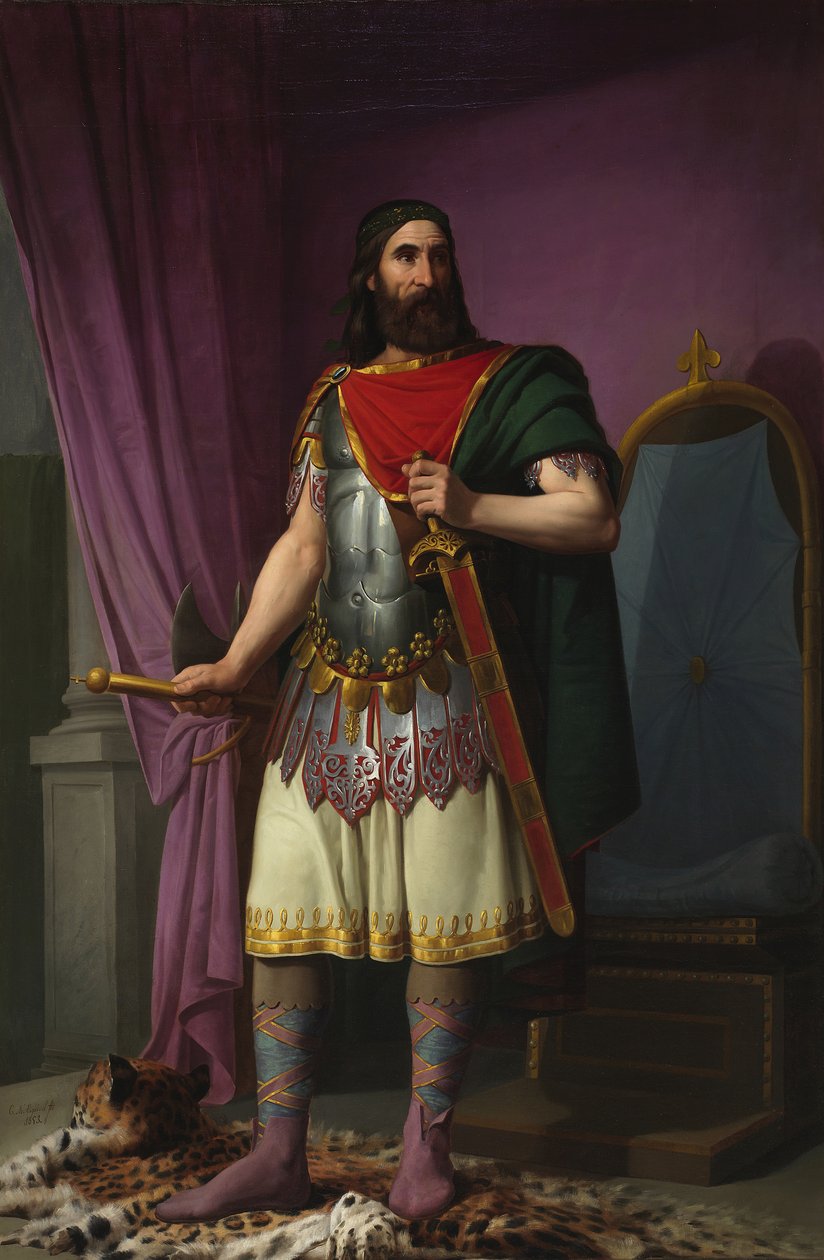埃吉卡，西哥特国王，1853年 作者 Carlos María Esquivel y Rivas