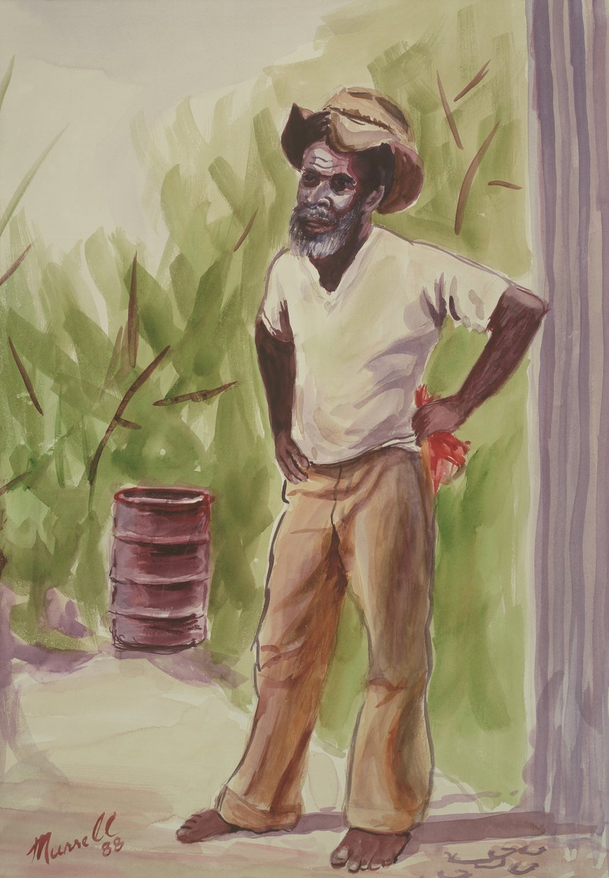 Breaktime，1989（wc on paper） 作者 卡尔顿·穆雷尔
