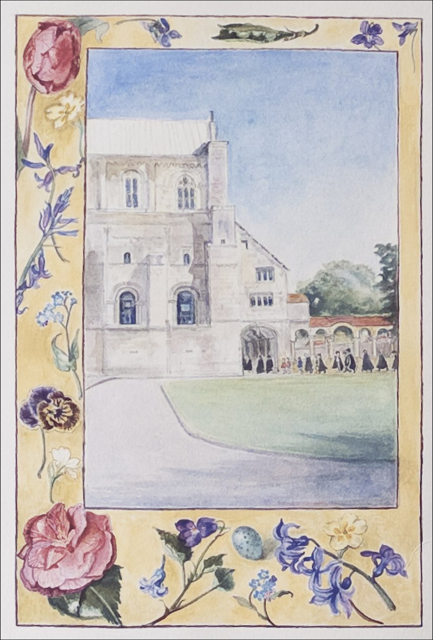 温彻斯特大教堂，Choristers off to practice，2007（wc on paper） 作者 卡罗琳·赫维·巴瑟斯特