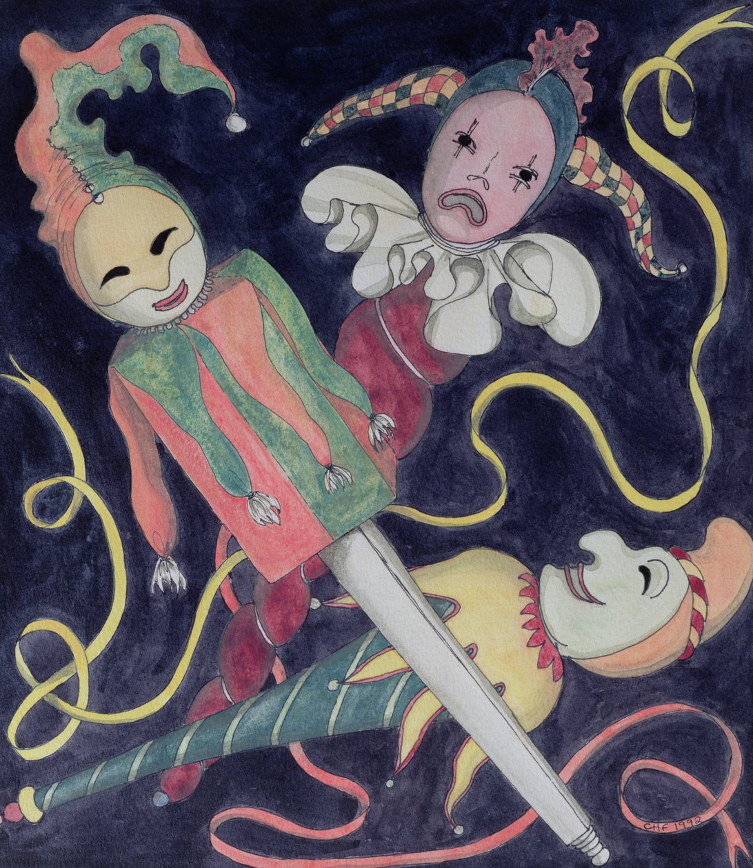 Jesters Puppets（纸上的wc） 作者 卡罗琳·哈伯德·福特