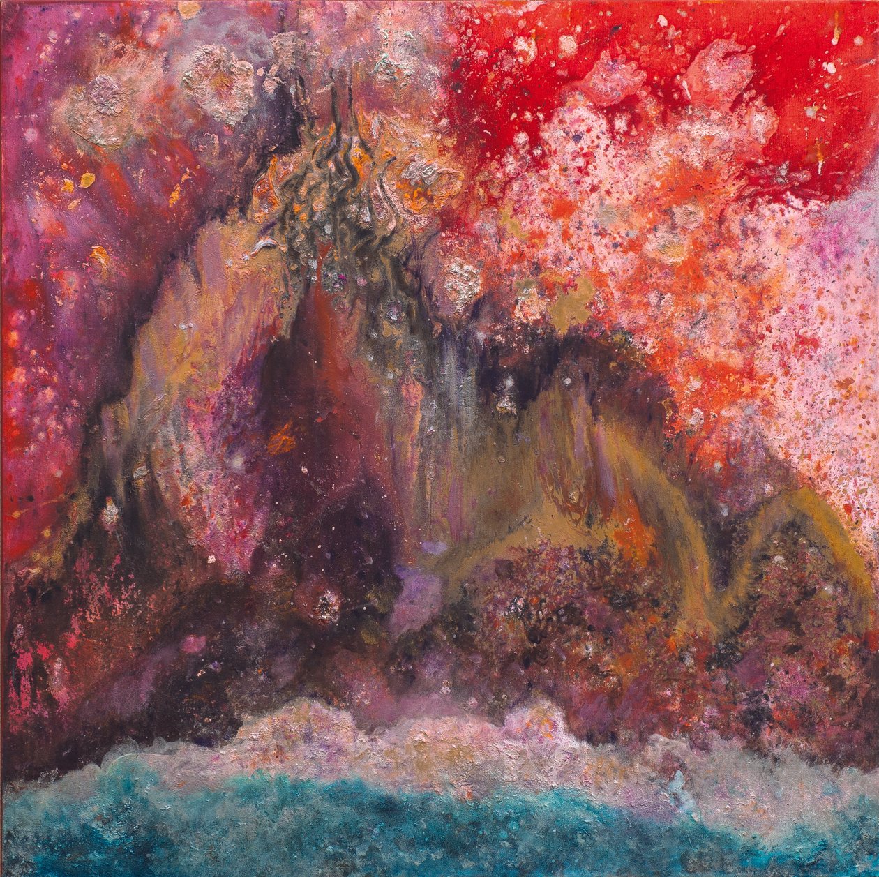 天山，2006 年（混合媒介画布） 作者 卡罗琳·玛丽·克莱菲尔德