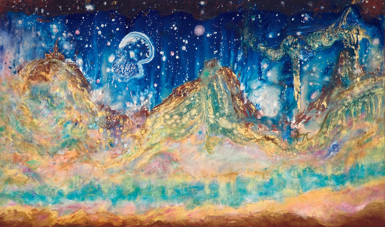 伊萨卡之梦》，2005 年（丙烯酸和墨水画布） 作者 卡罗琳·玛丽·克莱菲尔德