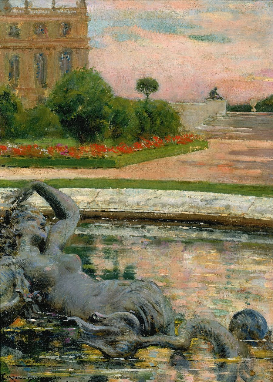北部花坛，Fontaine des Sirenes，1913年。 作者 卡罗尔·贝克维斯