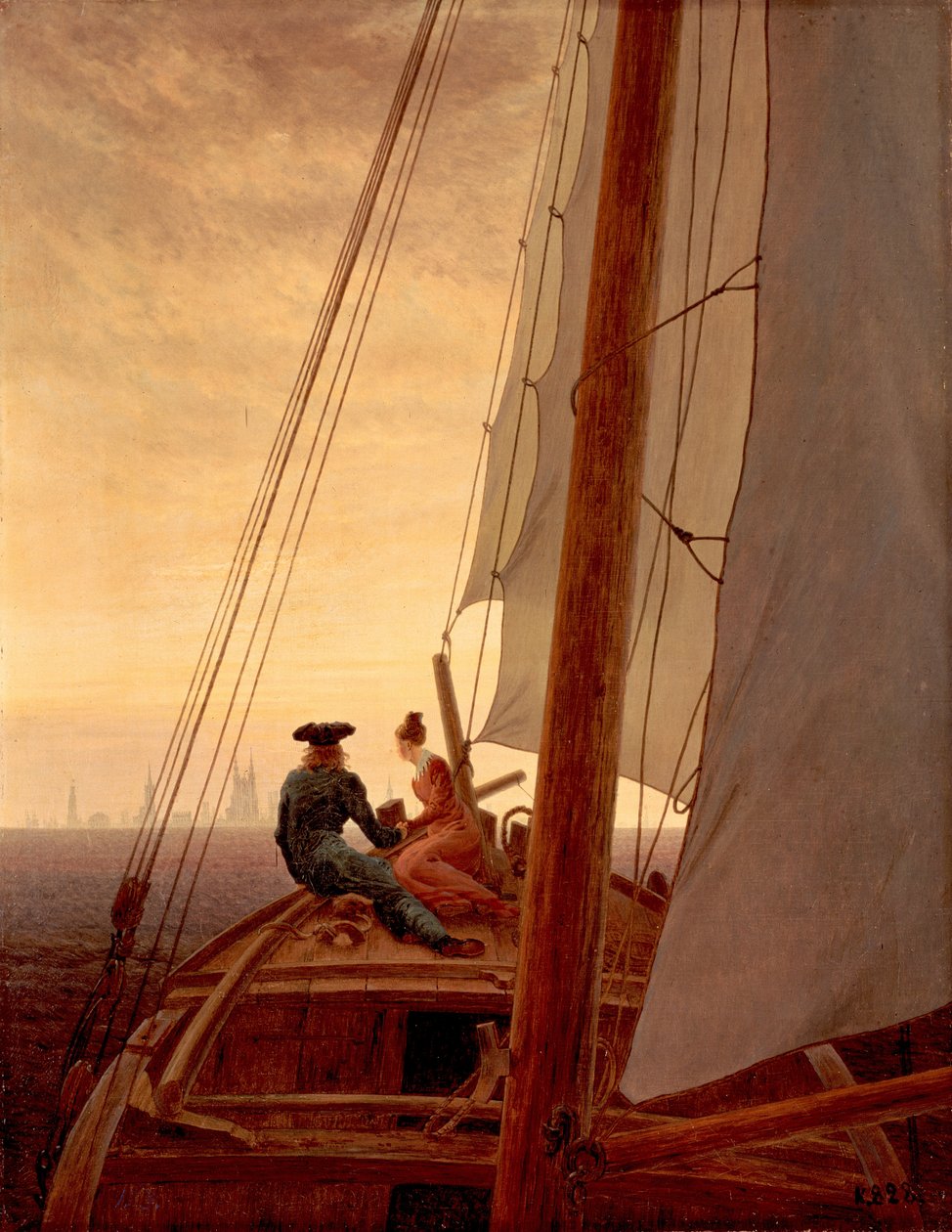 在水手上 作者 卡斯珀·大卫·弗里德里希（Caspar David Friedrich）