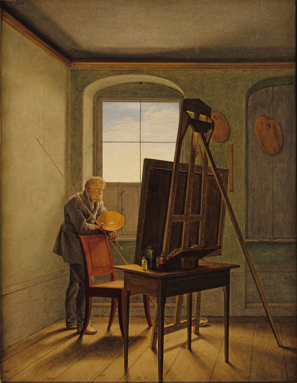 卡斯帕大卫弗里德里希在他的工作室 作者 卡斯珀·大卫·弗里德里希（Caspar David Friedrich）