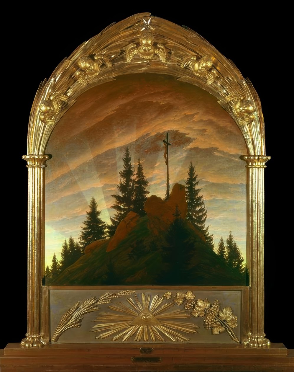 山中的十字架 作者 卡斯珀·大卫·弗里德里希（Caspar David Friedrich）