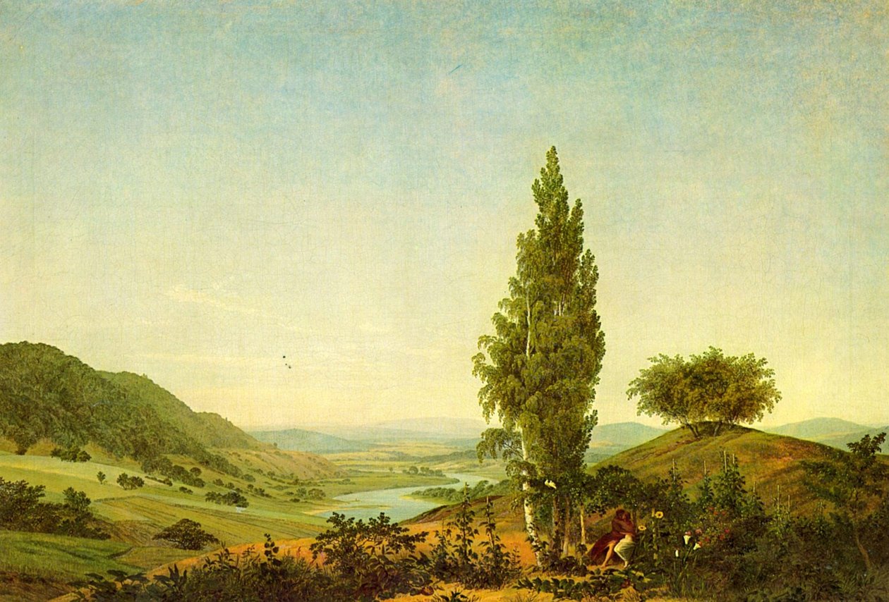 夏天（与恋人的风景） 作者 卡斯珀·大卫·弗里德里希（Caspar David Friedrich）