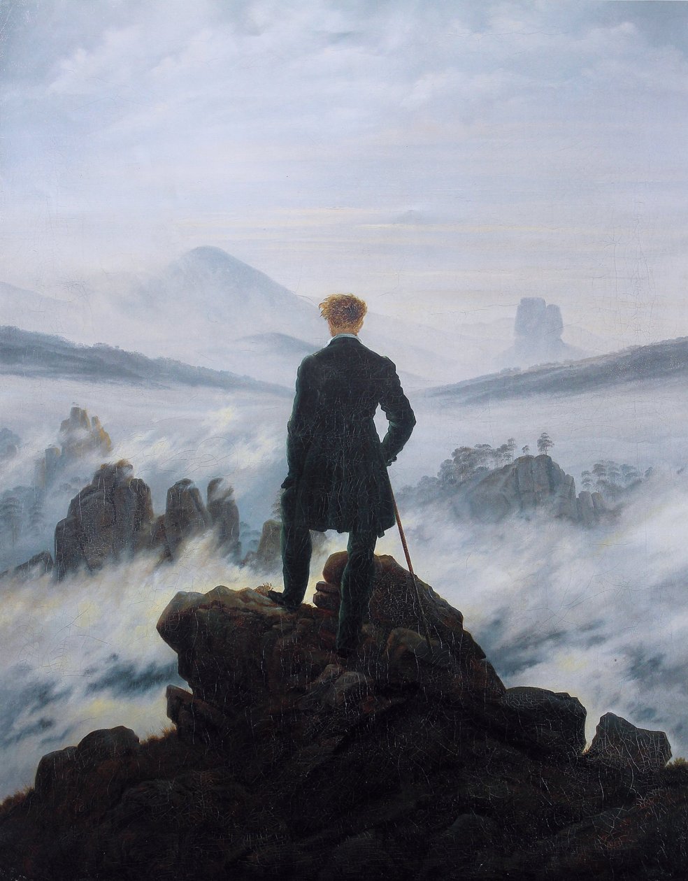 在雾海的徒步旅行者 作者 卡斯珀·大卫·弗里德里希（Caspar David Friedrich）