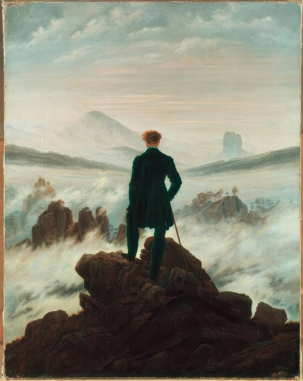 在雾海的徒步旅行者 作者 卡斯珀·大卫·弗里德里希（Caspar David Friedrich）