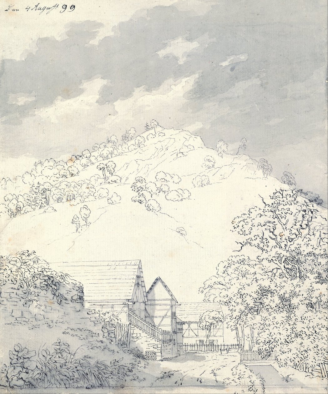 山坡上的农舍 作者 卡斯珀·大卫·弗里德里希（Caspar David Friedrich）