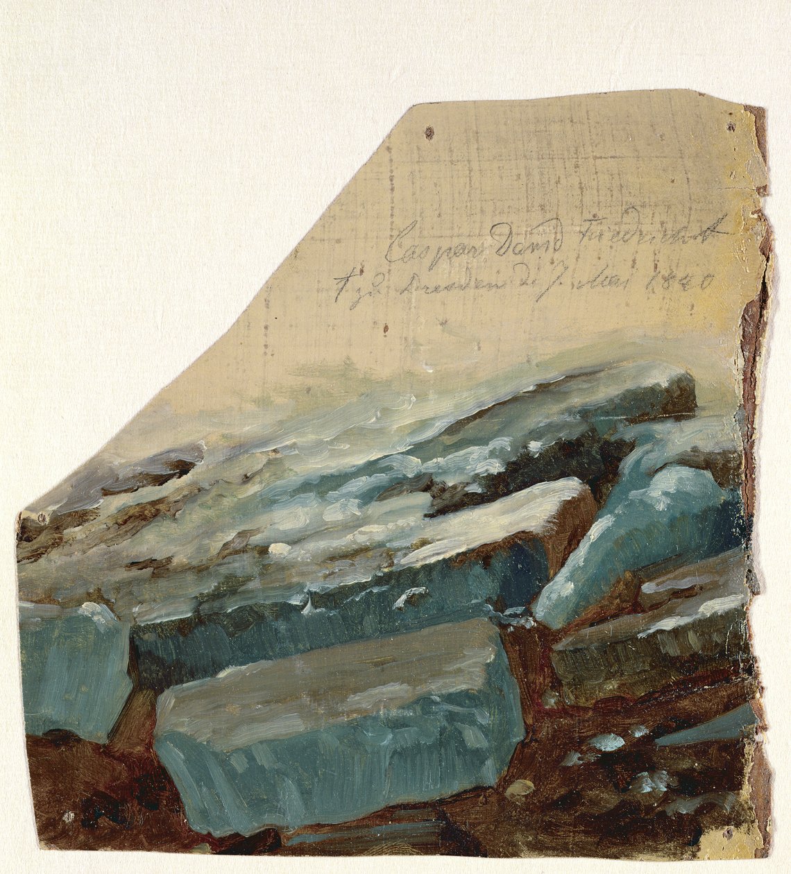 冰浮冰，1840年 作者 卡斯珀·大卫·弗里德里希（Caspar David Friedrich）