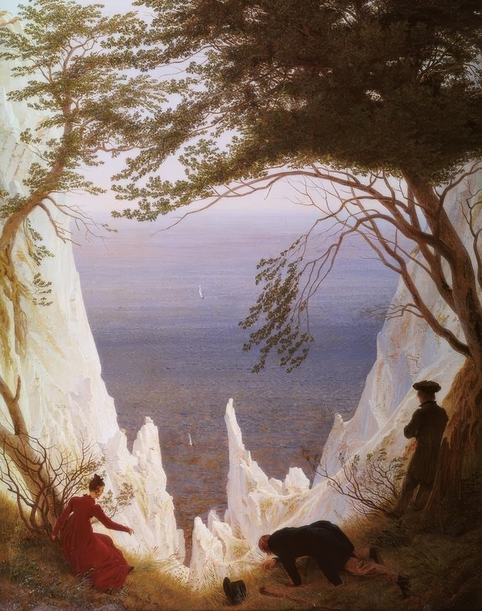 吕根岛上的粉笔悬崖 作者 卡斯珀·大卫·弗里德里希（Caspar David Friedrich）