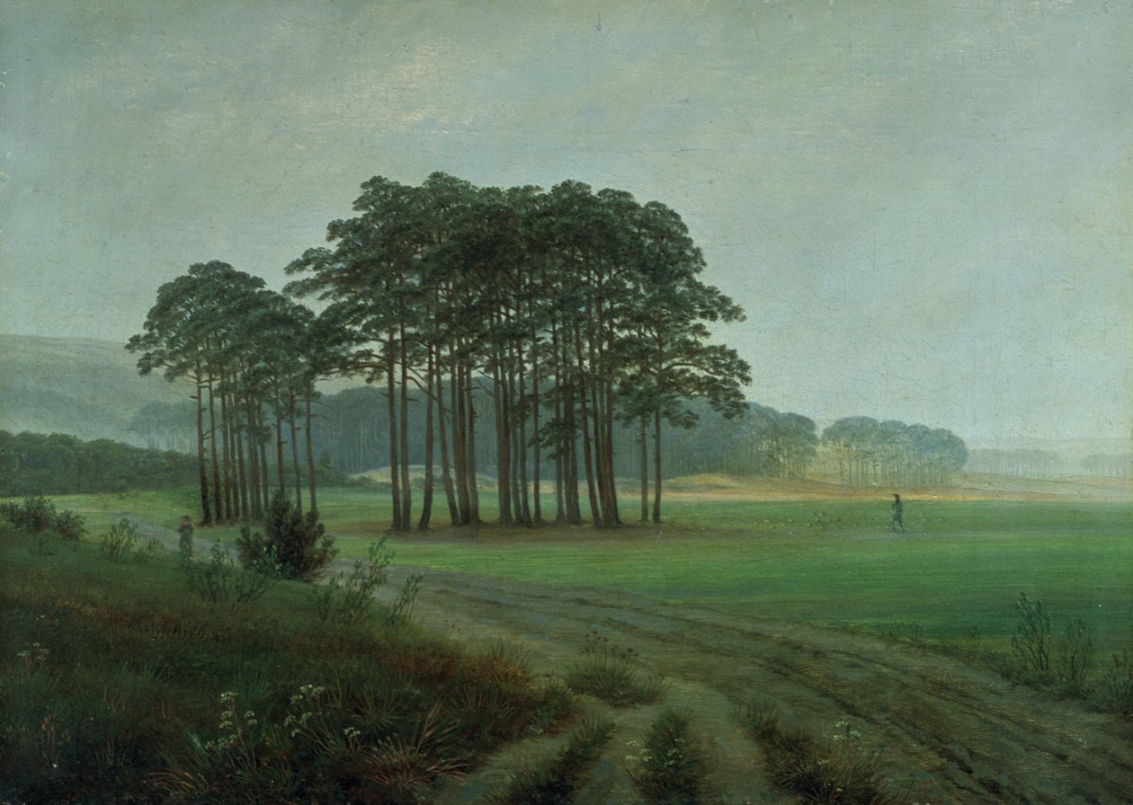 中午，1820-25 作者 卡斯珀·大卫·弗里德里希（Caspar David Friedrich）