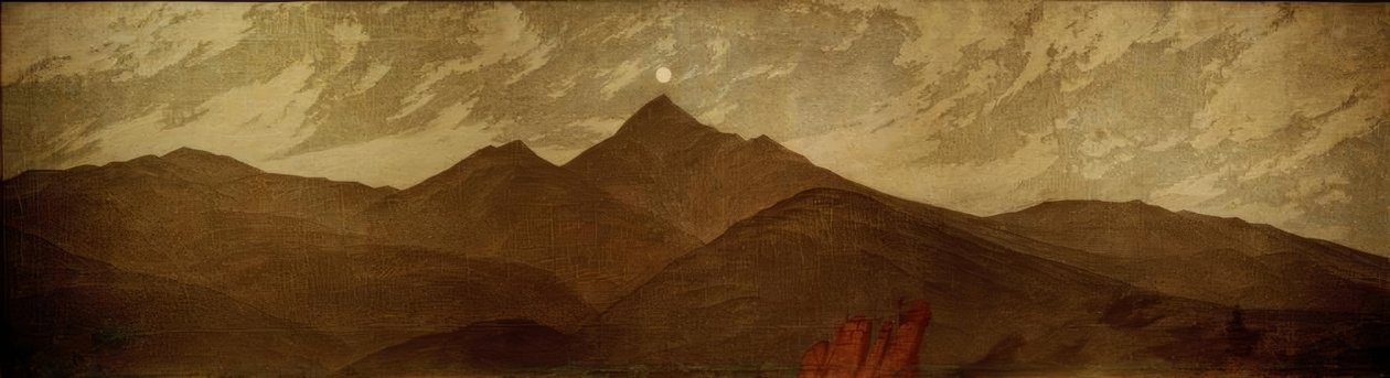 大山上空的月亮 作者 卡斯珀·大卫·弗里德里希（Caspar David Friedrich）
