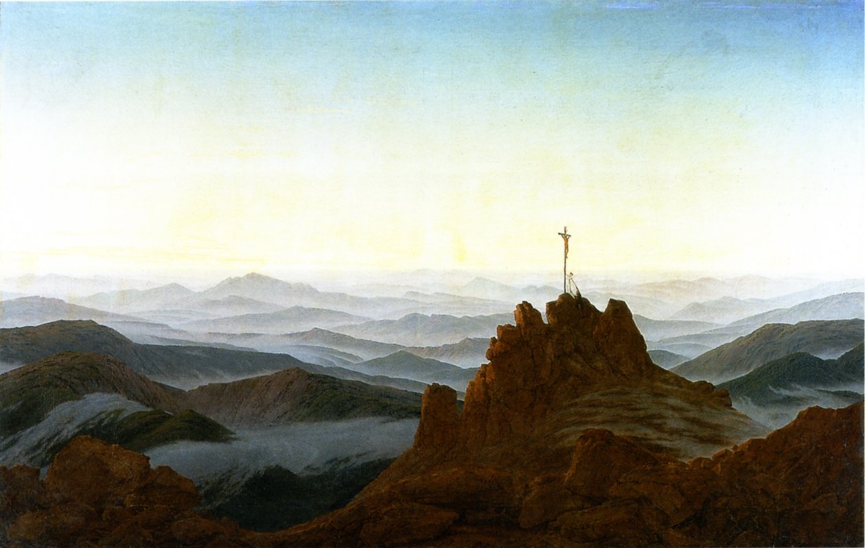 早上在巨人山脉 作者 卡斯珀·大卫·弗里德里希（Caspar David Friedrich）