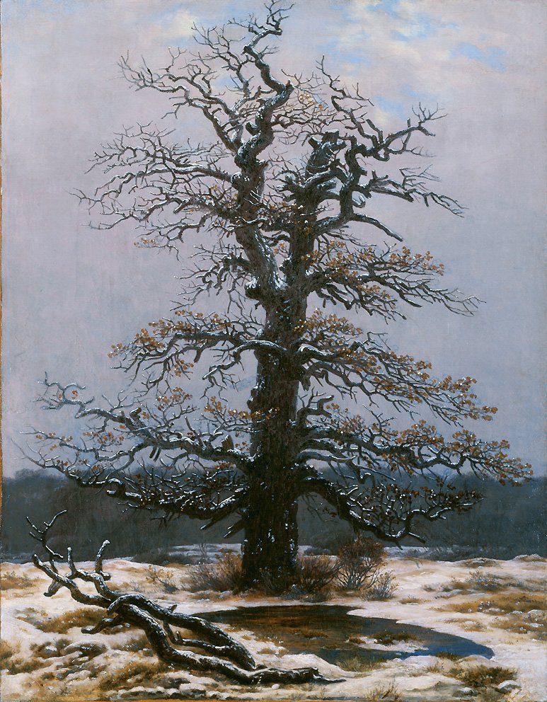 在雪中的橡树 作者 卡斯珀·大卫·弗里德里希（Caspar David Friedrich）