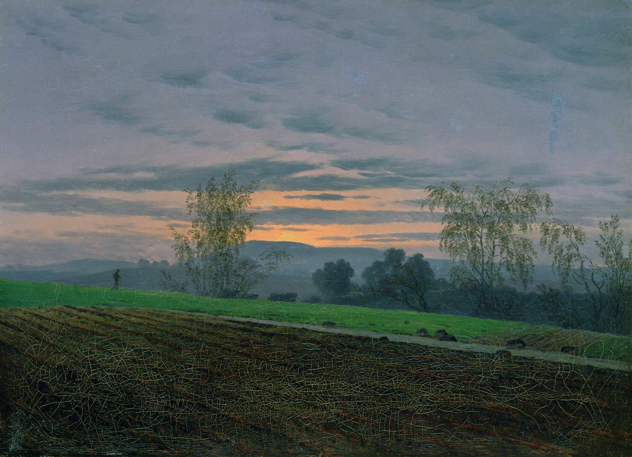 犁过的田野，1830年 作者 卡斯珀·大卫·弗里德里希（Caspar David Friedrich）