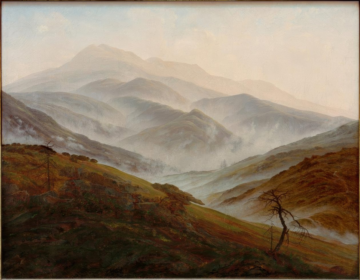 巨山景观与升雾 作者 卡斯珀·大卫·弗里德里希（Caspar David Friedrich）