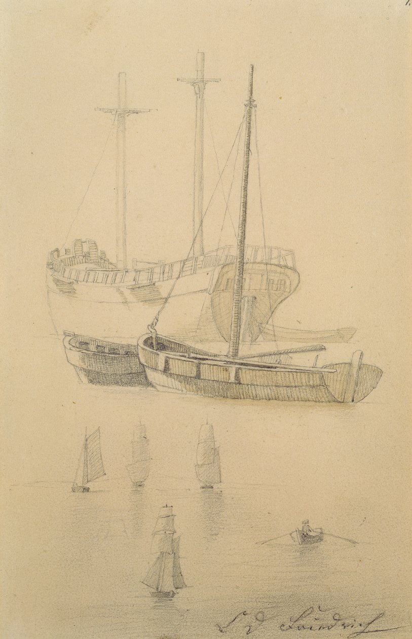 船舶 作者 卡斯珀·大卫·弗里德里希（Caspar David Friedrich）