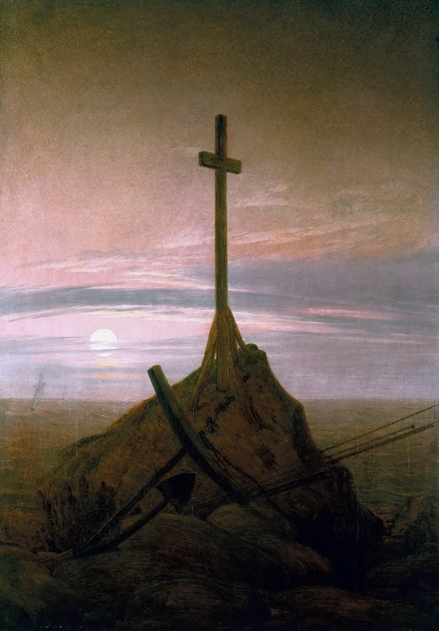 波罗的海旁边的十字架 作者 卡斯珀·大卫·弗里德里希（Caspar David Friedrich）
