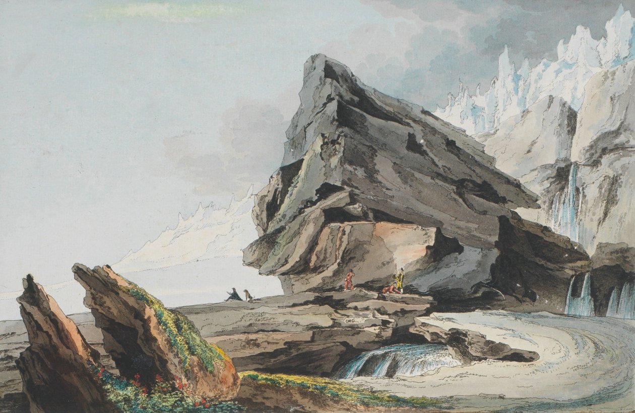 Caspar Wolf，Glaciers de la Montagne de Gelten 作者 卡斯珀·沃尔夫