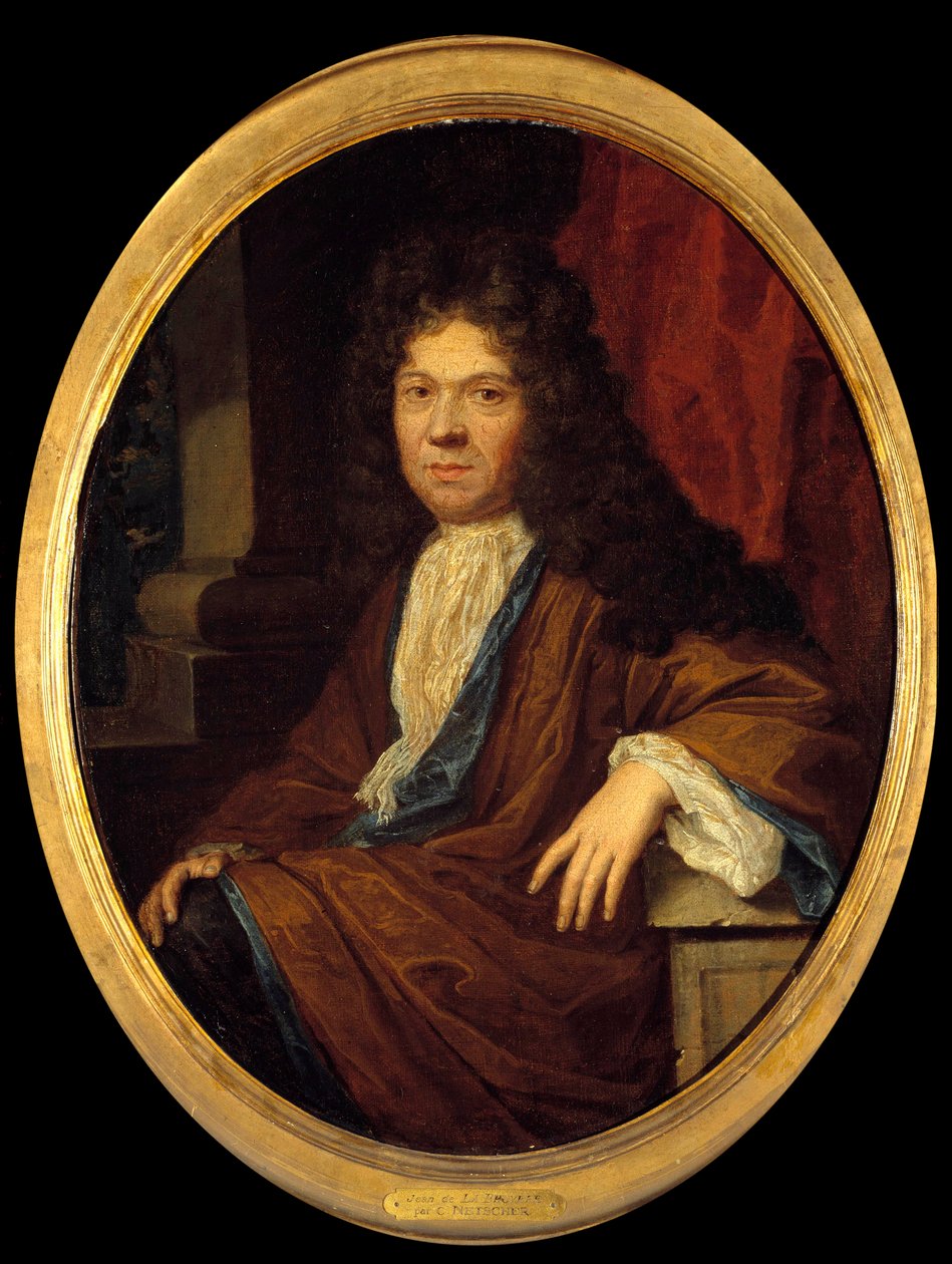 Jean de la Bruyere (1645-1696) 法国道德家的画像 Caspar (Gaspar) Netscher (1639-1684) 所著。 17世纪太阳。 0,44x0,36 m - Jean de la Bruyere (1645-1696) 的肖像，法国道德家。 绘画归因于加斯帕 (Caspar) Ne 作者 卡斯珀（飞往）内舍尔