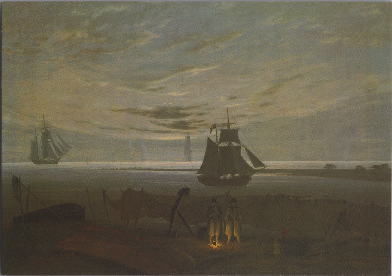 波罗的海海滩之夜 作者 卡斯珀·大卫·弗里德里希（Caspar David Friedrich）