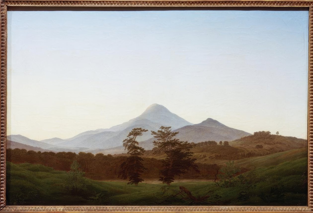 波希米亚风光（山地景观） 作者 卡斯珀·大卫·弗里德里希（Caspar David Friedrich）