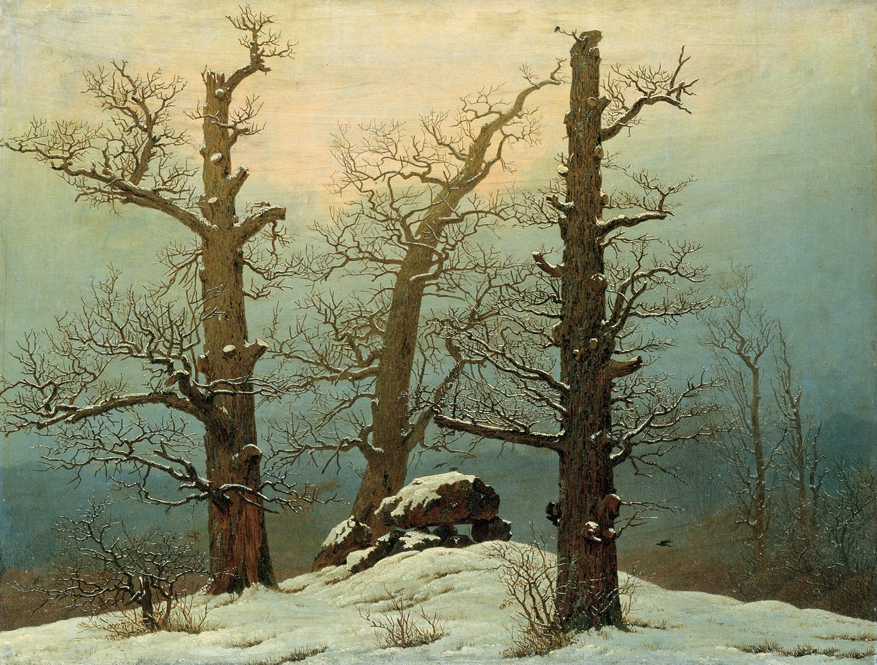 凯恩在雪中，1807年 作者 卡斯珀·大卫·弗里德里希（Caspar David Friedrich）