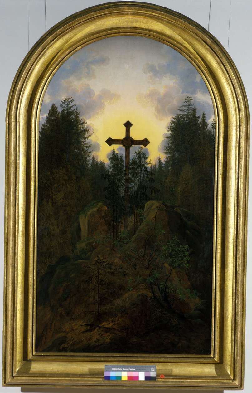 穿越山脉，1815-20 作者 卡斯珀·大卫·弗里德里希（Caspar David Friedrich）
