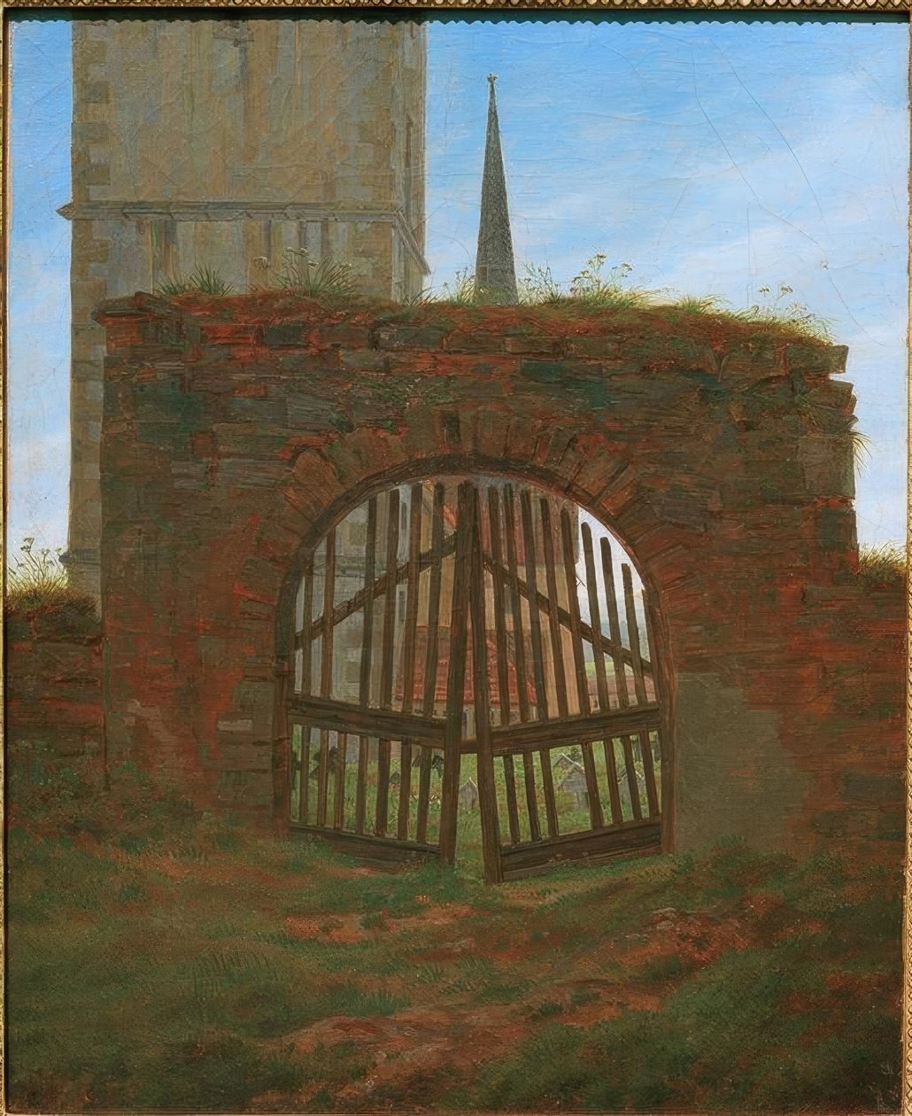 公墓门 作者 卡斯珀·大卫·弗里德里希（Caspar David Friedrich）