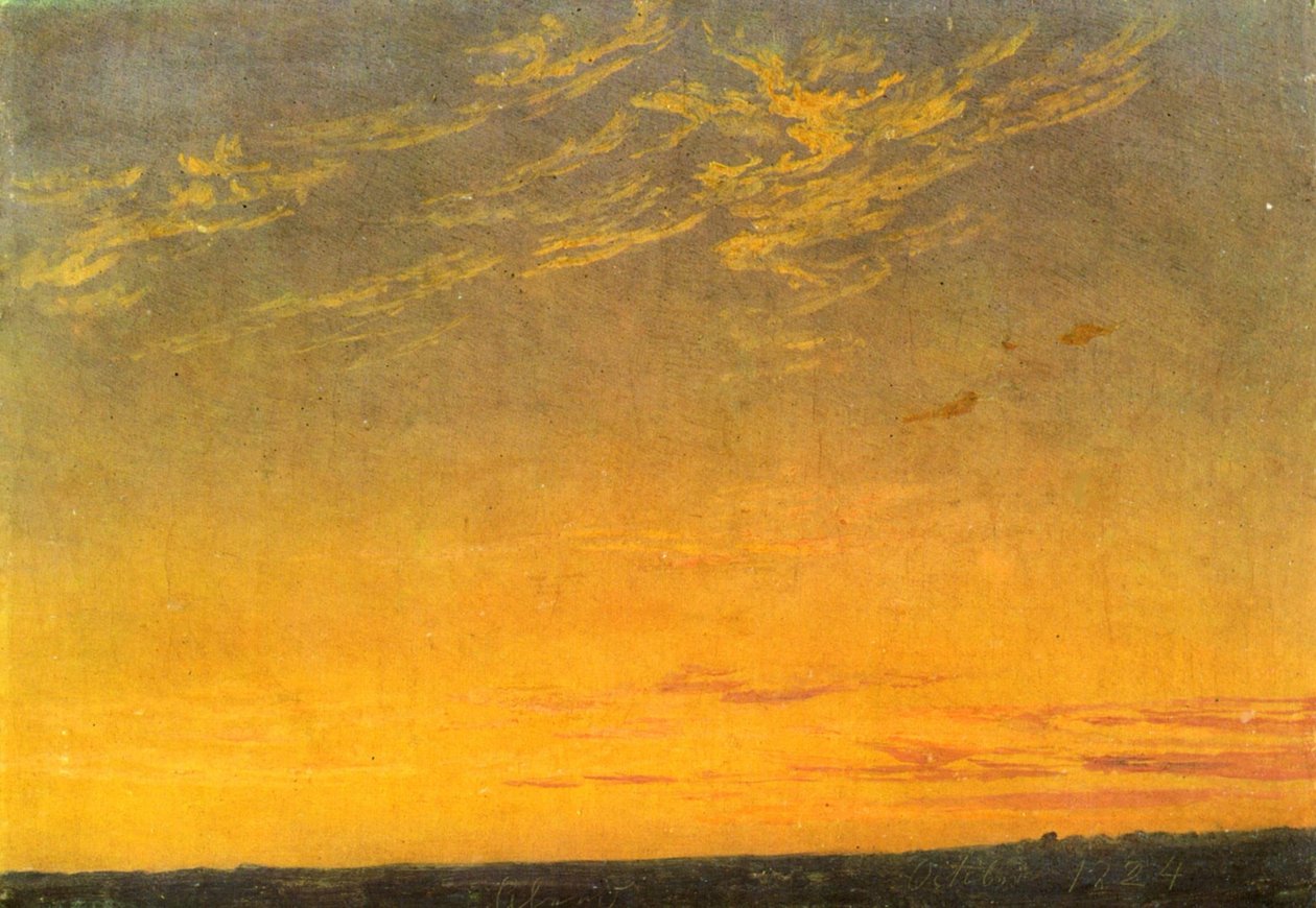 晚上 作者 卡斯珀·大卫·弗里德里希（Caspar David Friedrich）