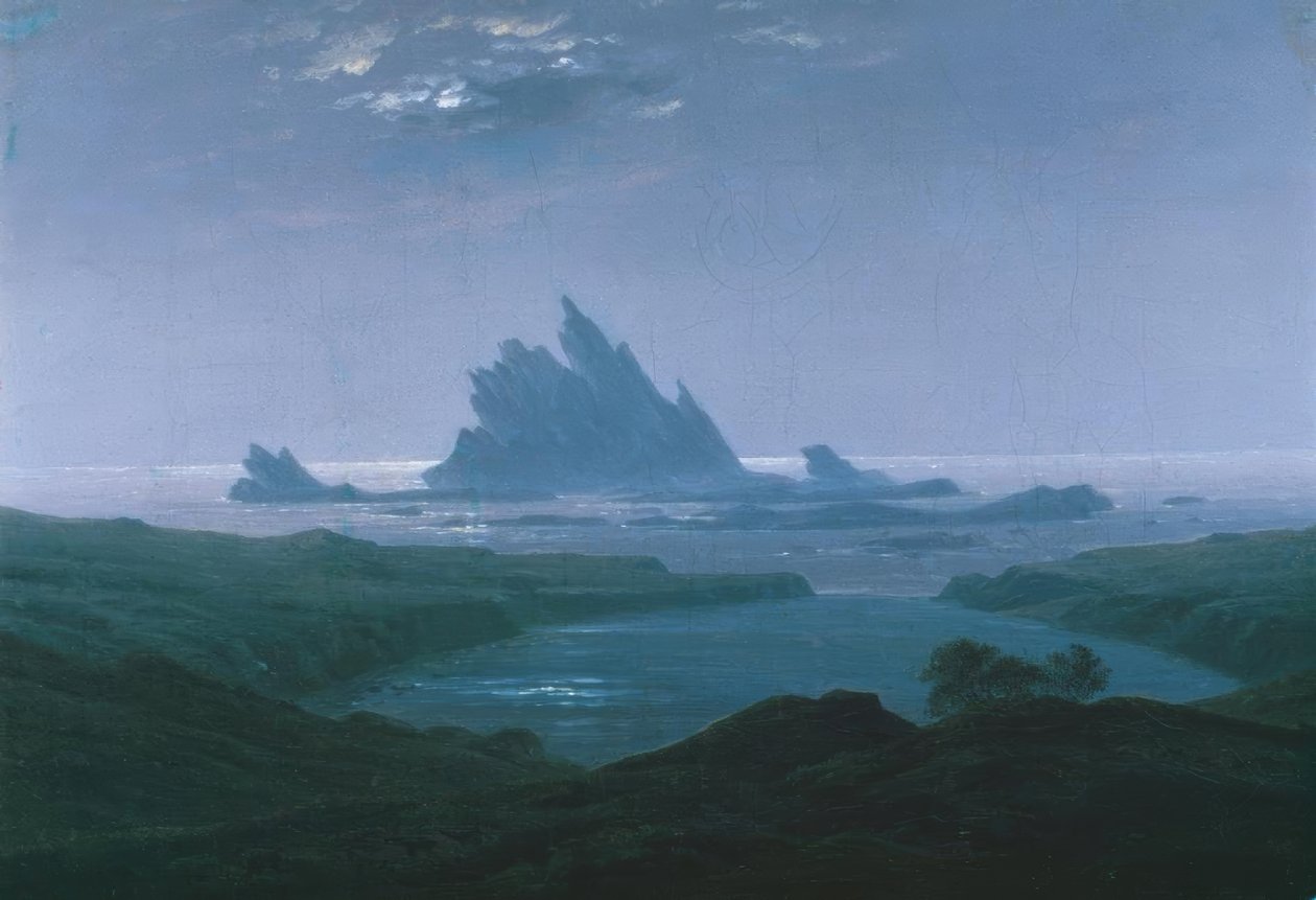 沙滩上的礁石 作者 卡斯珀·大卫·弗里德里希（Caspar David Friedrich）