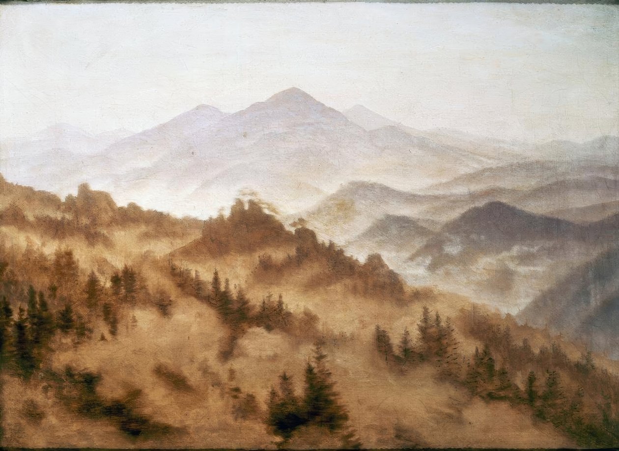 山地景观 作者 卡斯珀·大卫·弗里德里希（Caspar David Friedrich）